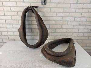 lot 782 image: (2) Antique Leather Horse Collars - NO SHIPPING