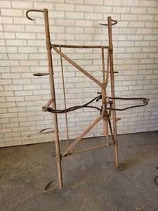 lot 789 image: Vintage Trolley Hay Bale Carrier - Approx. 64 x 40 Overall - NO SHIPPING