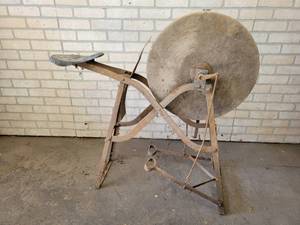 lot 791 image: Antique Seated Grinding Wheel - Works - NO SHIPPING