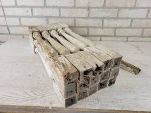 lot 996 image: (16) Antique Architectural Salvage Wood Spindles- Approx. 22 x 1.75 x 1.75 Each - NO SHIPPING