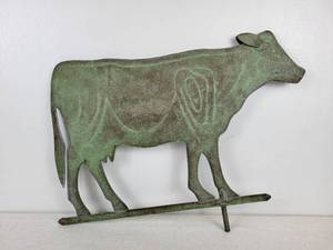 lot 1003 image: Modern Copper Weathervane Cow