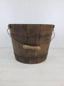 lot 1005 image: Antique Herring Bucket - NO SHIPPING