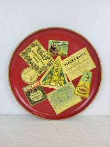 lot 1029 image: Vintage Liquor Label Bar Tray