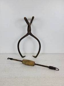 lot 1061 image: Fence Twisting Tool and Ice Tongs