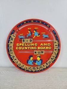 lot 1093 image: Vintage Spelling and Counting Board