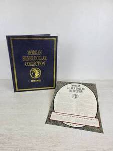 lot 1113 image: Morgan Silver Dollar Collection Folio with Info Sheet