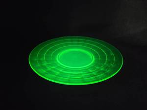 lot 1128 image: Uranium Glass Dinner Plate