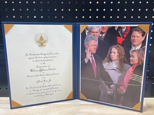 Invitation to the 1997 Inauguration of Bill Clinton with Swearing in Photo