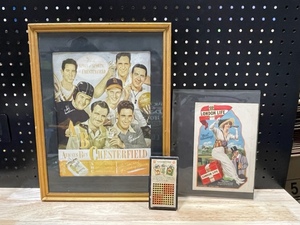Circa 1950 9x11.75 Chesterfield Magazine ad with 7 sports stars