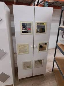 lot 13 image: 2-door 6-mirror 3-shelf Storage Cabinet