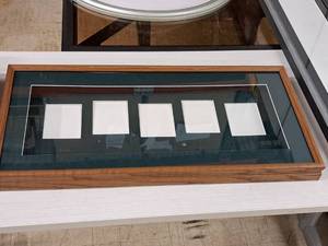 lot 122 image: 5-photo Photo Display Shadow Box with Wood Frame, Matte and Glass