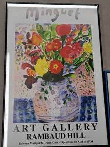 lot 125 image: Wall Art - Minquet - Art Gallery Rambaud Hill , Framed