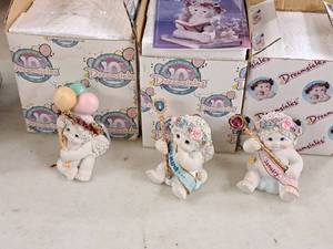 lot 173 image: Lot of (3) Cast Art Dreamsicles Handcrafted Collectible Figurines (Signed by Kristin.  In Original Box) - Pint-Sized Parade, Figurine March, January