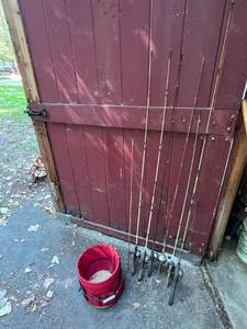 lot 45 image: Vintage Zebco Fishing Pole Lot
