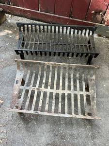 lot 49 image: Vintage Cast Iron Fireplace Grates