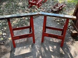 lot 66 image: Vintage Hirsh Iron Horse Saw Horses
