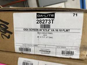 lot 6 image: Da-Lite 28273T 87 IDEA Projection Screen AND Magnetic Dry Erase Idea Board System