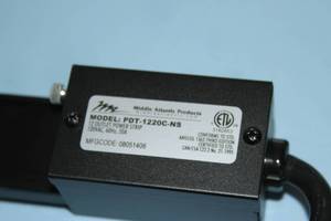 lot 32 image: Middle Atlantic 12-Outlet Non-Surge 20A 60 AC Power Strip - Model PDT-1220C-NS