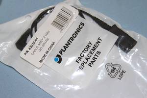 lot 65 image: Lot of 198 Units New in Sealed Packaging - Plantronics Model 43038-01 Quick-Disconnect Headset QD to 2.5mm Cable