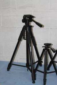 lot 92 image: Lot of 3 Video  Photography Camera Tripods - Various Sizes & Portable