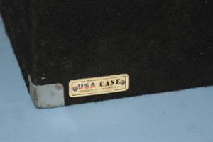 lot 112 image: Hard-Sided Carpeted Equipment Case with Hinged Lid
