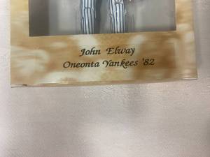 lot 22 image: Collectible 1982 John Elway Oneonta Yankees Baseball figure