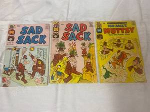 lot 40 image: Three Harvey Comics Sad Sack Comic Books