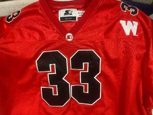 lot 48 image: Wisconsin Football Jersey, 1999 Heisman Trophy winner Ron Dayne