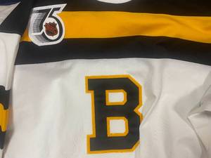 lot 62 image: Authentic Boston Bruins Hockey Jersey