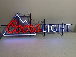 lot 3 image: Coors Light Neon sign