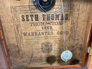 lot 11 image: Vintage Seth Thomas Wall Clock - Buck and Doe Design