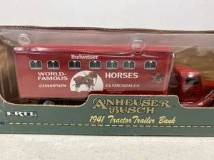 lot 17 image: Anheuser Busch 1941 Tractor Trailer Coin Bank Model by Ertl