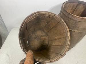 lot 113 image: Two Vintage Wooden Nail Kegs