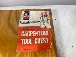 lot 135 image: Handy Andys Wooden Carpenters Tool Chest