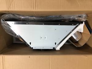 30 in. 343 CFM Convertible Wall Mount Range Hood with Lights and Push Control in Black Stainless Steel by AKDY Customer Returns See Pictures