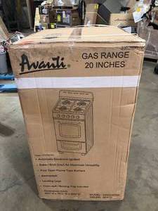 Avanti 20 in. 2.1 cu. ft. Gas Range in. White Customer Returns See Pictures