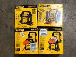 Lot of 4 Assorted Dewalt Portable Power Starters Various Conditions  Customer Returns See Pictures