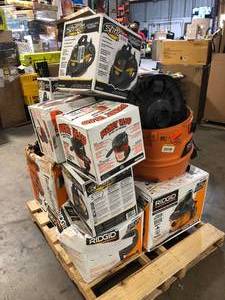 Pallet of Assorted WetDry Shop Vacs Various Models and Conditions Customer Returns See Pictures