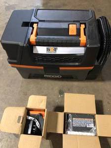 RIDGID 3 Gallon 18-Volt Cordless Handheld NXT WetDry Vacuum with Battery, Charger, Fine Dust Filter, Hose and Accessories  Customer Returns See Pictures