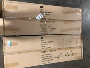 Lot of 2 Husky 2-Pack Steel Shelf Set in Red for RTA 48 in. Garage Cabinet  Customer Returns See Pictures