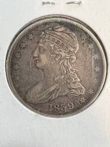 1839 US CAPPED BUST HALF DOLLAR