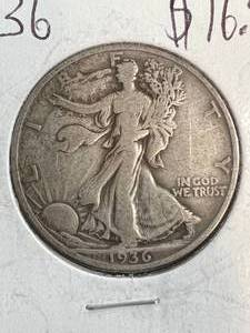 1936 US WALKING LIBERTY HALF DOLLAR