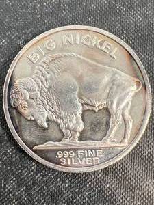 2 TROY OZ .999 FINE SILVER INDIAN BUFFALO ROUND