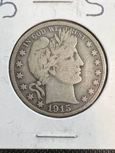 1915-S US BARBER HALF DOLLAR
