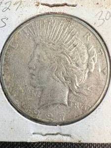 1927-S US SILVER PEACE DOLLAR