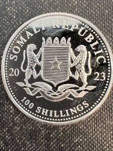 1 TROY OZ .999 FINE SILVER 2023 AFRICAN ELEPHANT ROUND