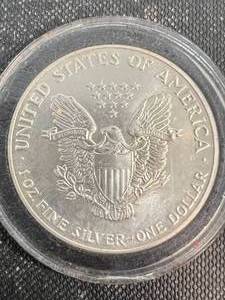 1990 AMERICAN SILVER EAGLE 1 TROY OZ .999 FINE SILVER IN AIRTITE