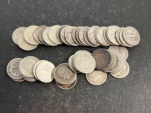 ROLL OF 50 US SILVER DIMES MIXED DATES