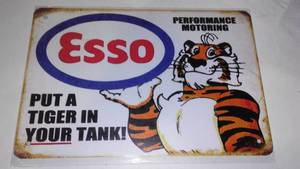 lot 216 image: ESSO Oil Metal Sign.