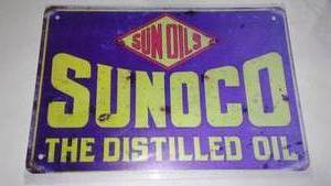 lot 217 image: Sunoco Oil Metal Sign.